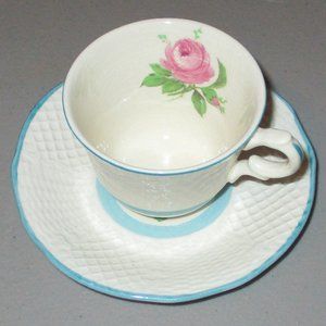 Luneville Espresso Demitasse Cup and Saucer KG France Vintage Porcelain Teacup